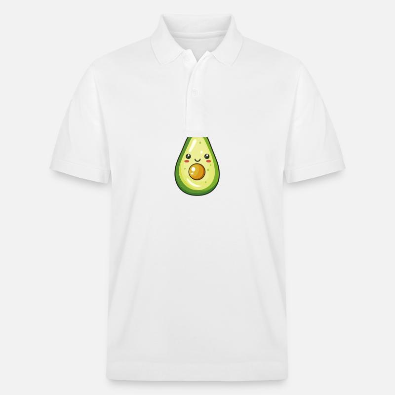 Illustration d’avocat sucré - Polo PREPSTER bio Stanley/Stella Unisexe - blanc