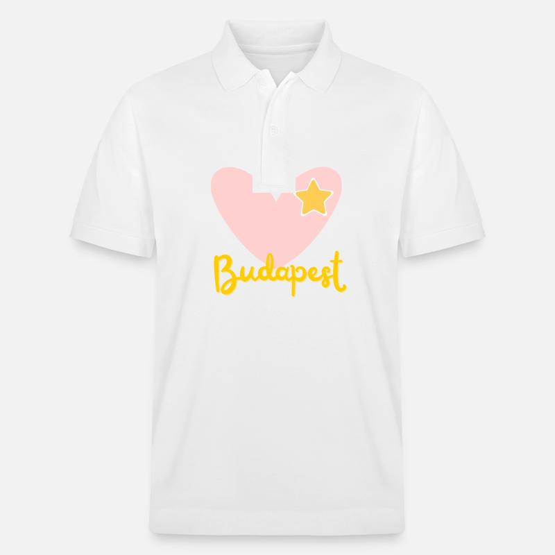 Budapest - Ungarn - Souvenir - Geschenk - Stanley/Stella Unisex Bio-Poloshirt PREPSTER - Weiß