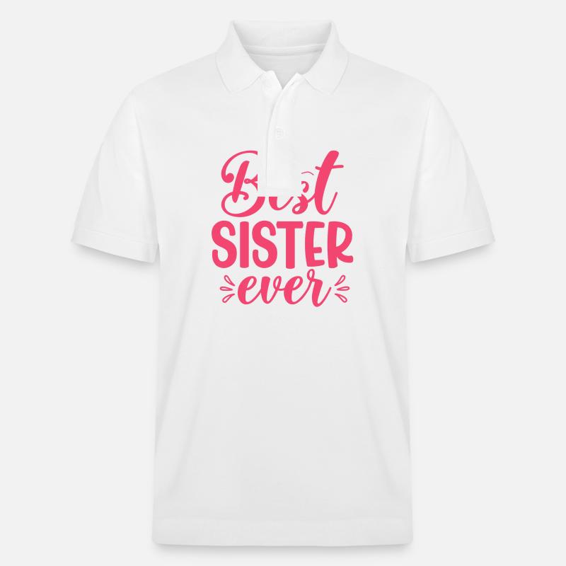 Beste Schwester - Stanley/Stella Unisex Bio-Poloshirt PREPSTER - Weiß