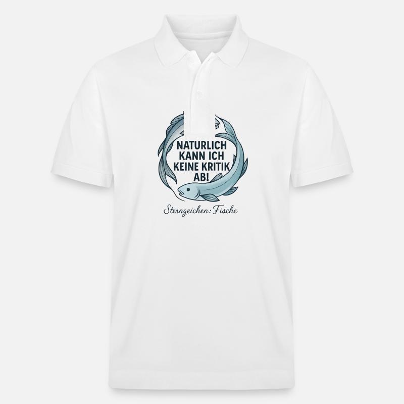 Fische Sternzeichen - Kritik Spruch - Stanley/Stella Unisex Bio-Poloshirt PREPSTER - Weiß