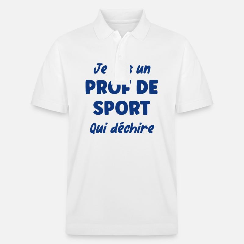 Je suis un prof de sport - Polo PREPSTER bio Stanley/Stella Unisexe - blanc