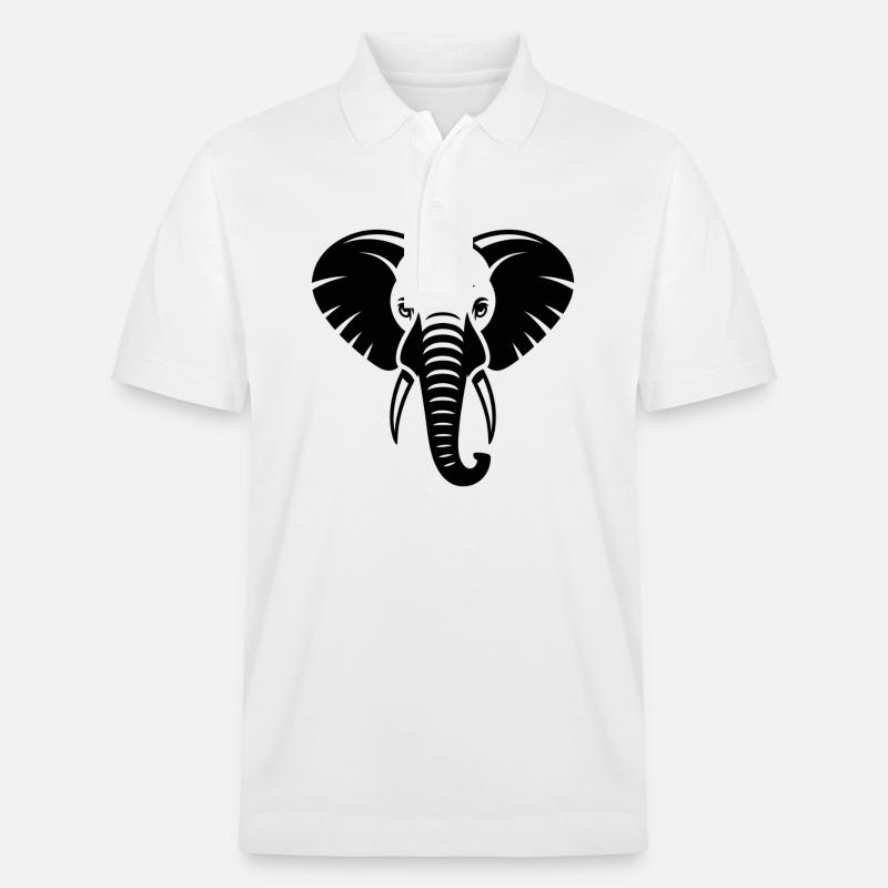 Elefant - Stanley/Stella Unisex Bio-Poloshirt PREPSTER - Weiß
