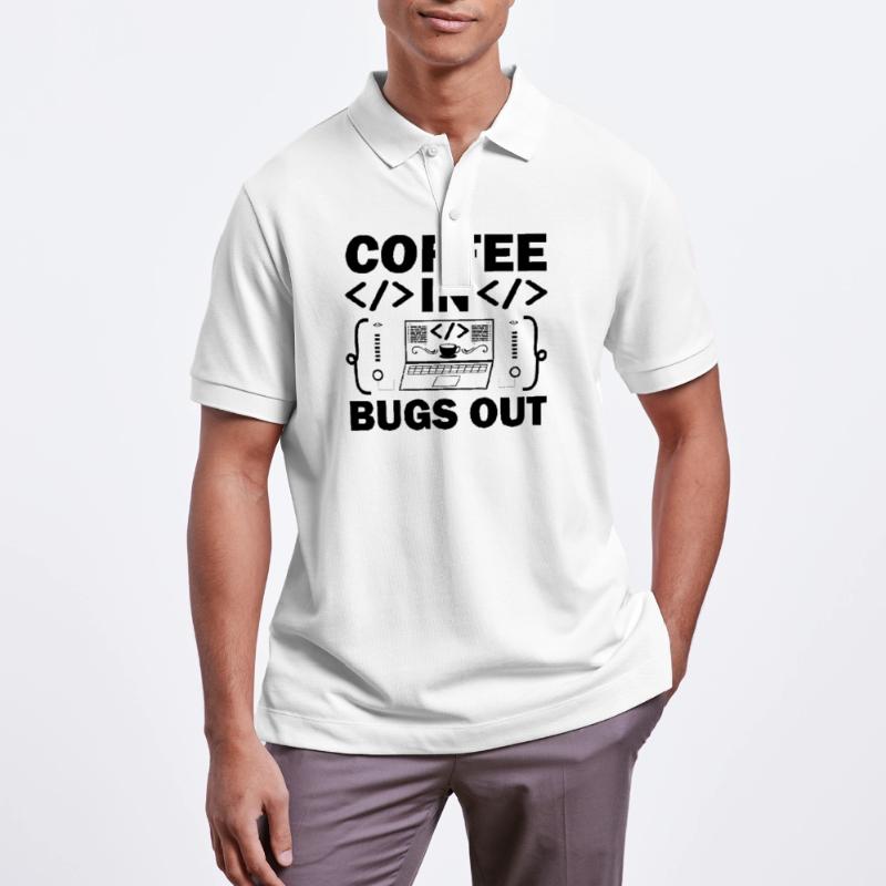 Café Codage Programmeur Codeur Développeur Nerd Coff Polo PREPSTER bio Stanley/Stella Unisexe