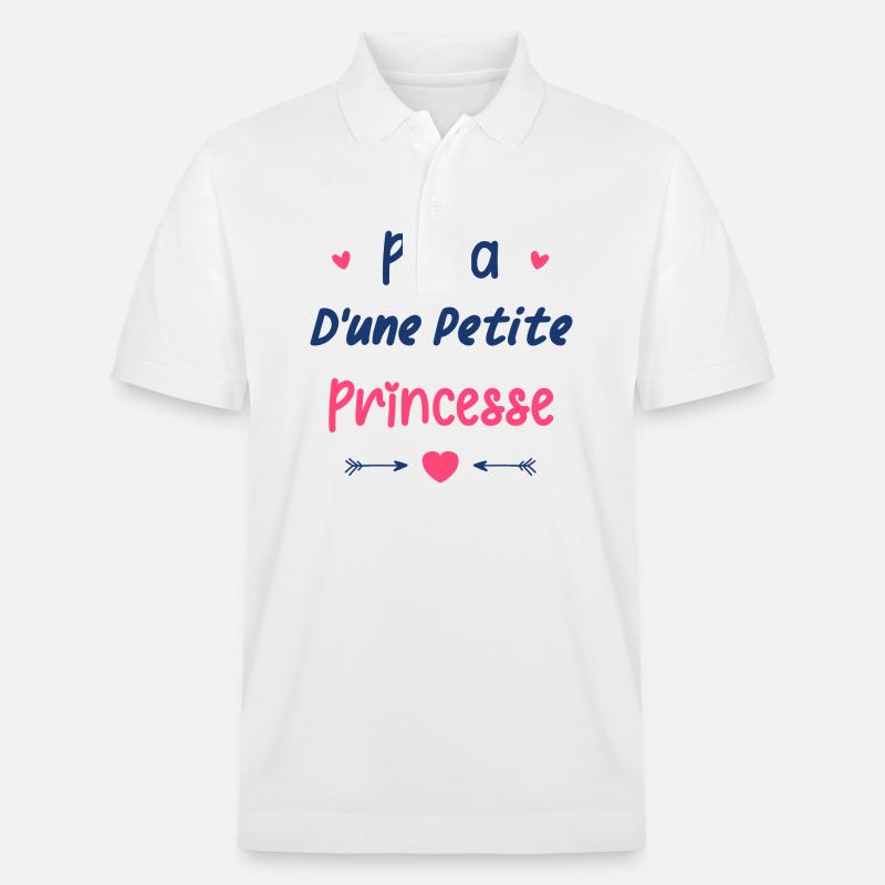 Papa d'une princesse - Polo PREPSTER bio Stanley/Stella Unisexe - blanc