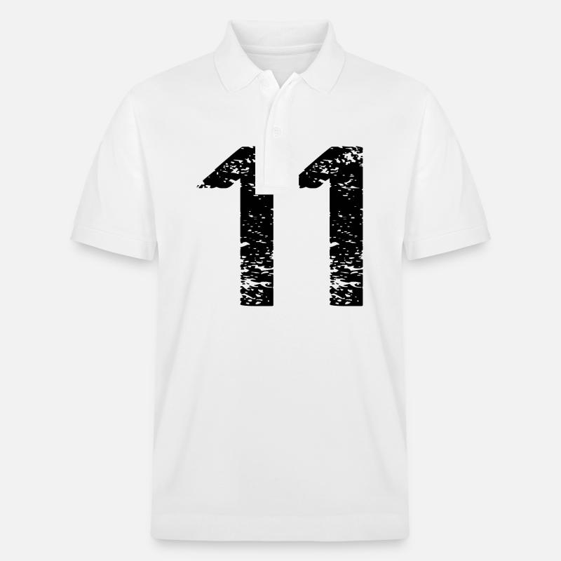 Maillot à 11 numéros - Polo PREPSTER bio Stanley/Stella Unisexe - blanc
