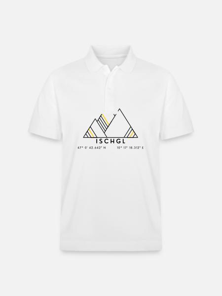 Minimalistisches Ischgl-Logo - Stanley/Stella Unisex Bio-Poloshirt PREPSTER - Weiß