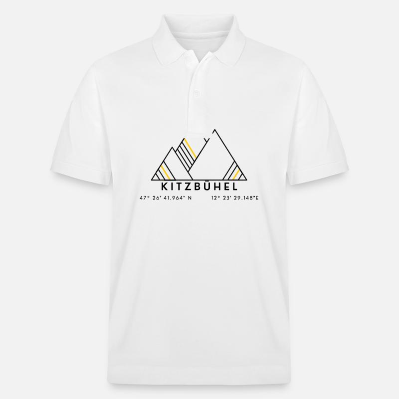 Minimalistisches Kitzbühel-Logo - Stanley/Stella Unisex Bio-Poloshirt PREPSTER - Weiß