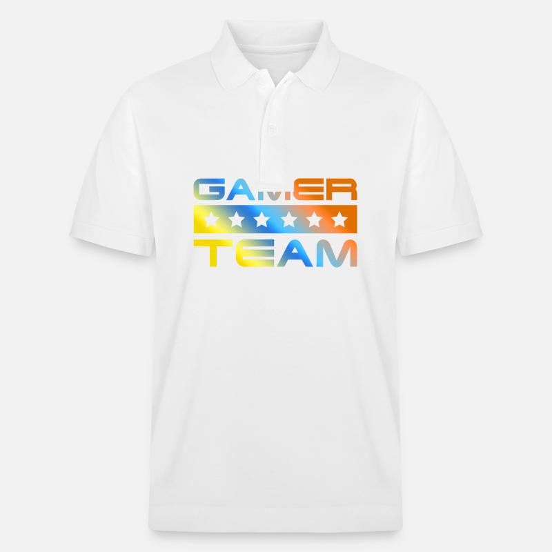 Gamer Crew Bunt - Stanley/Stella Unisex Bio-Poloshirt PREPSTER - Weiß