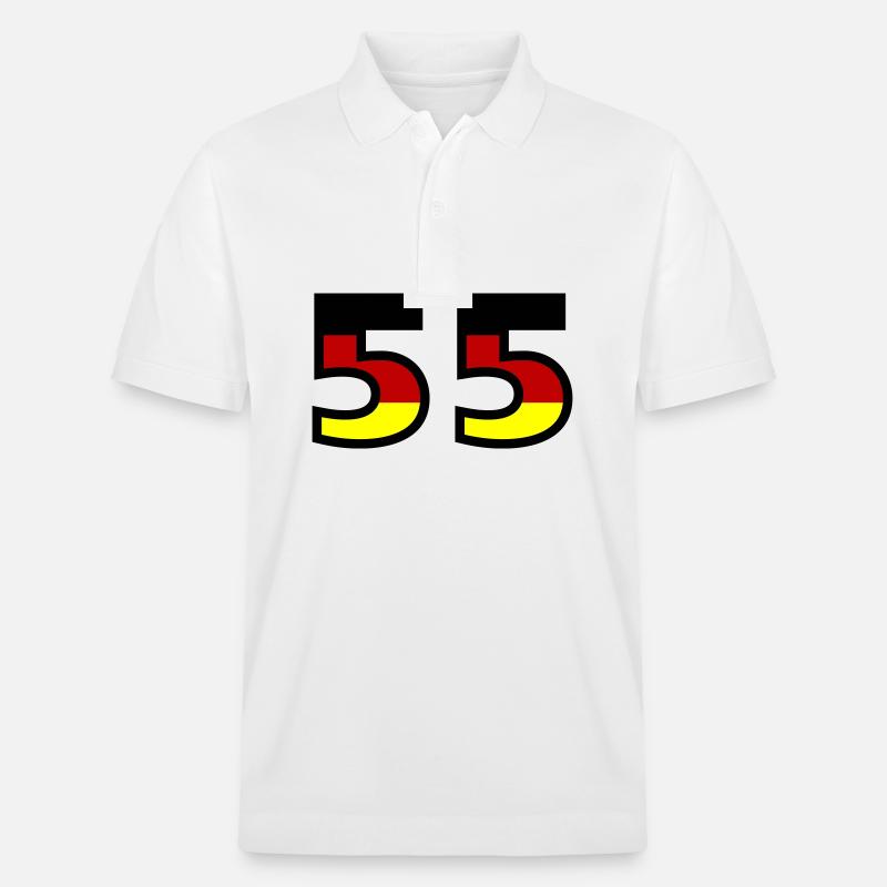 55 Numéro Allemagne Jersey - Polo PREPSTER bio Stanley/Stella Unisexe - blanc