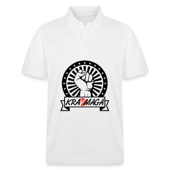 Krav Maga Sport de combat avec le poing - Polo PREPSTER bio Stanley/Stella Unisexe - blanc - Devant - Roxy (174cm) & Andy (188cm)