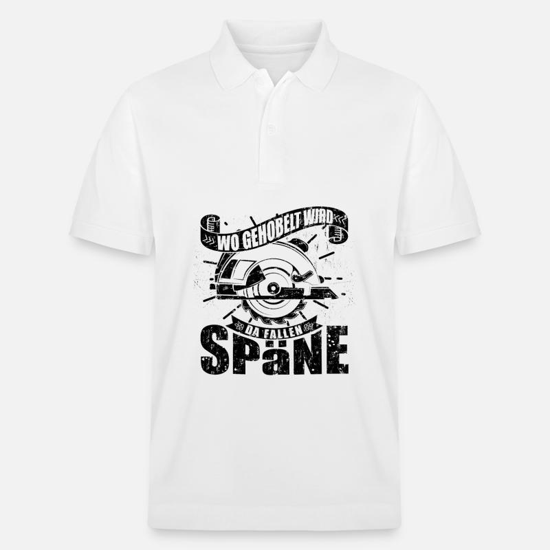 Wo gehobelt wird fallen Späne - Stanley/Stella Unisex Bio-Poloshirt PREPSTER - Weiß