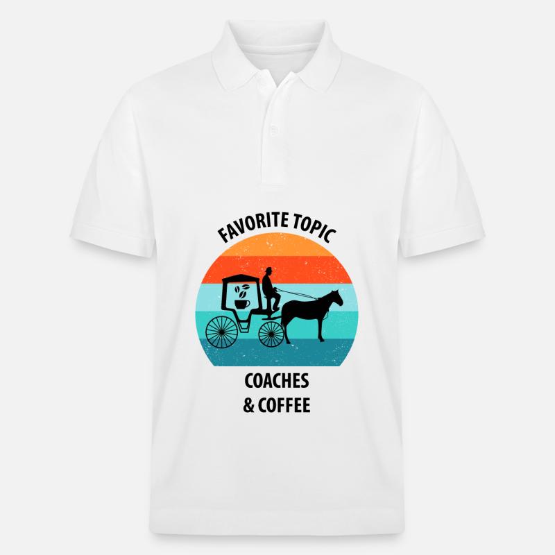 Cocher Calèche Calèche Café - Polo PREPSTER bio Stanley/Stella Unisexe - blanc