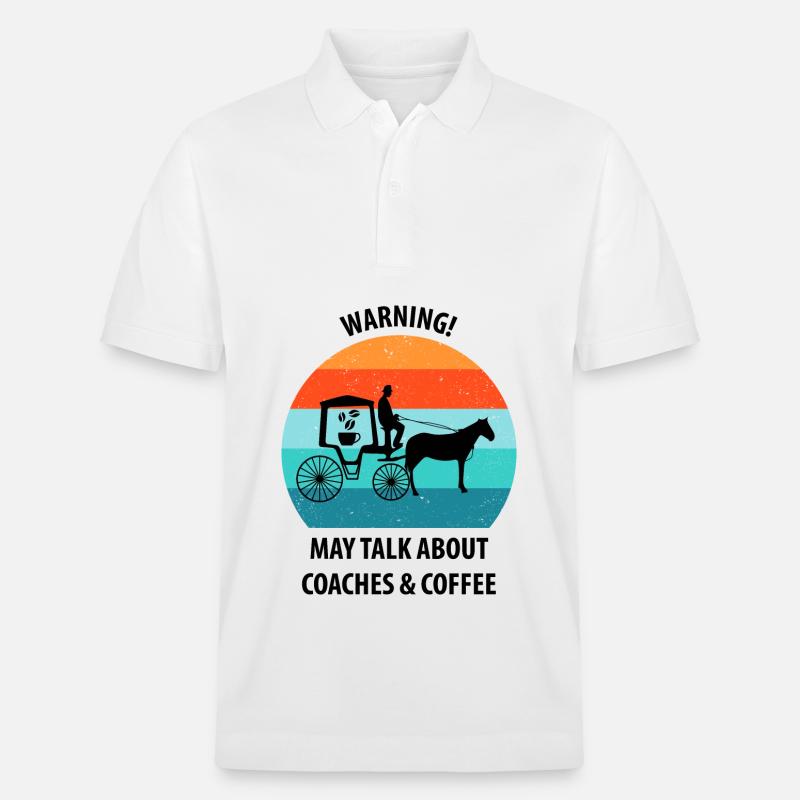Cocher Calèche Calèche Café - Polo PREPSTER bio Stanley/Stella Unisexe - blanc