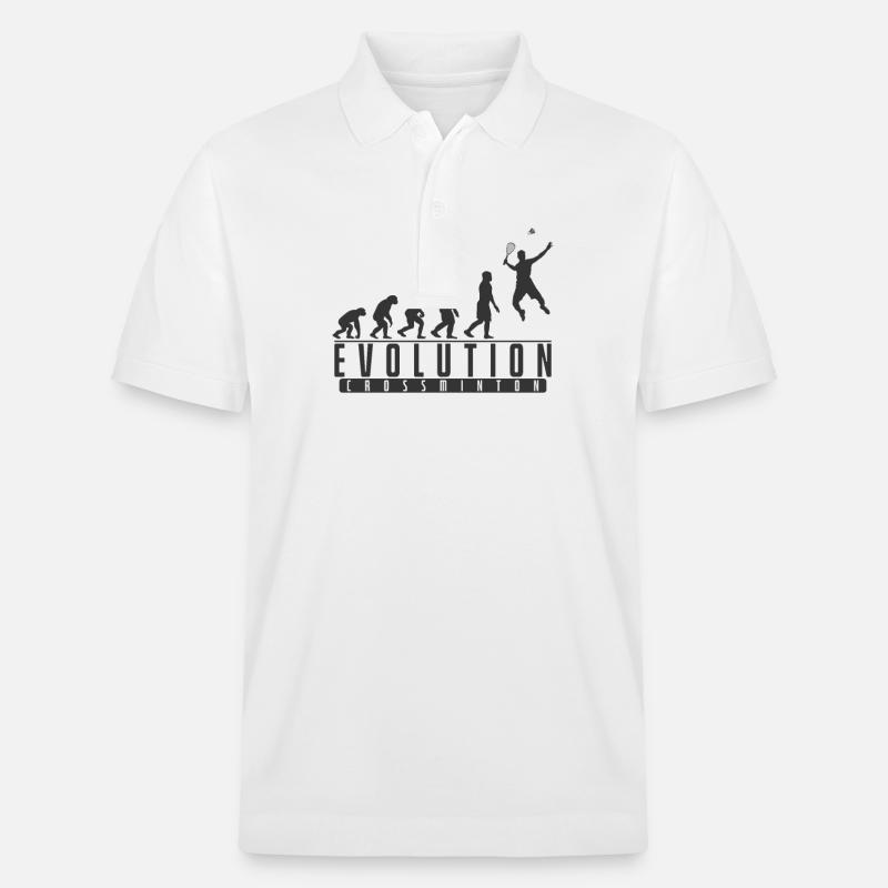 Crossminton Evolution Speedminton - Stanley/Stella Unisex Bio-Poloshirt PREPSTER - Weiß