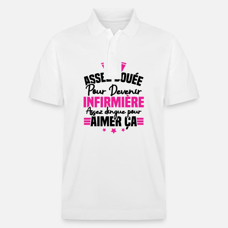 Assez douée pour devenir infirmière - Polo PREPSTER bio Stanley/Stella Unisexe - blanc