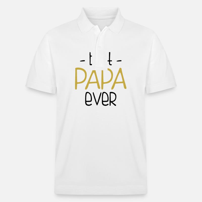Meilleur papa ooit - Polo PREPSTER bio Stanley/Stella Unisexe - blanc