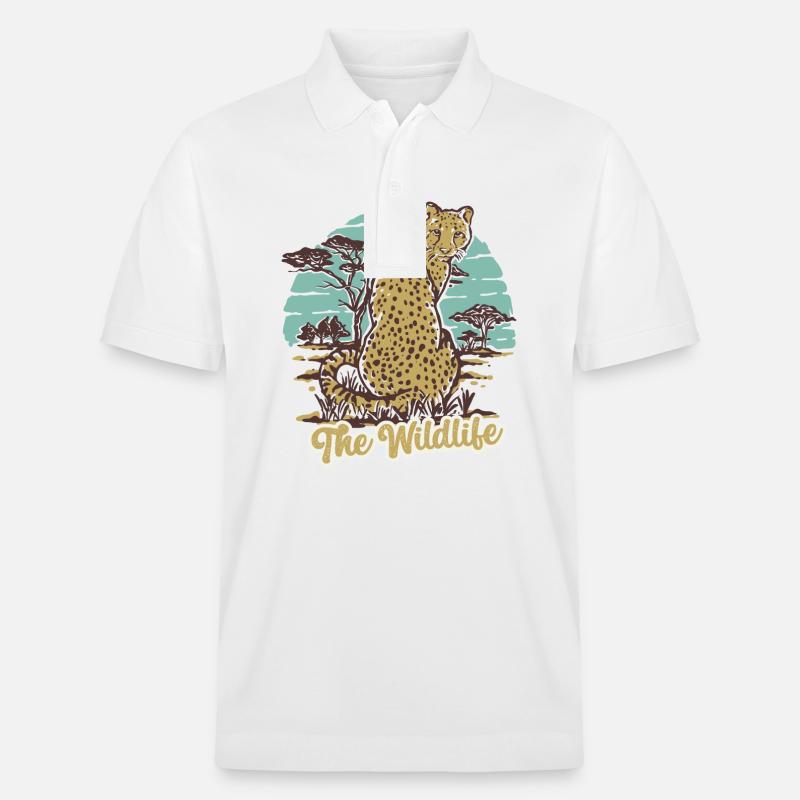 Le guépard de la faune - Polo PREPSTER bio Stanley/Stella Unisexe - blanc