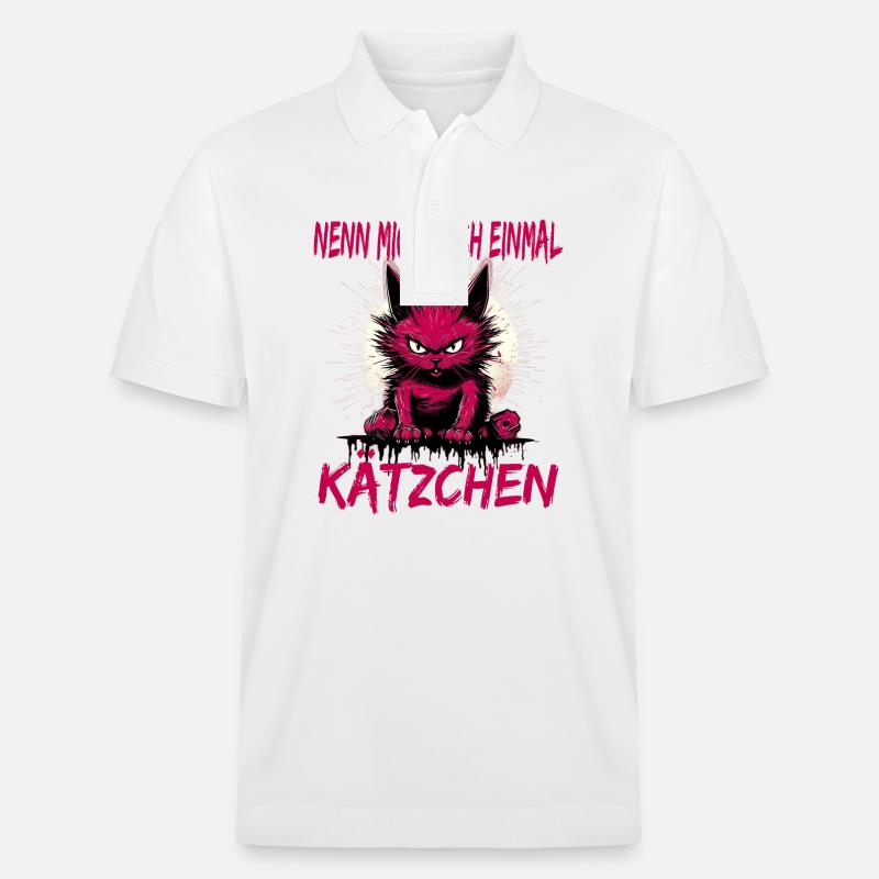 Nenn Mich Noch Einmal Kätzchen - Stanley/Stella Unisex Bio-Poloshirt PREPSTER - Weiß