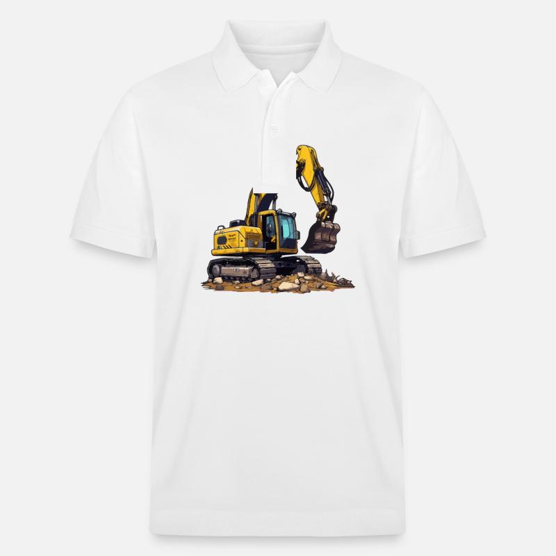 Realistischer Comic Bagger - Stanley/Stella Unisex Bio-Poloshirt PREPSTER - Weiß