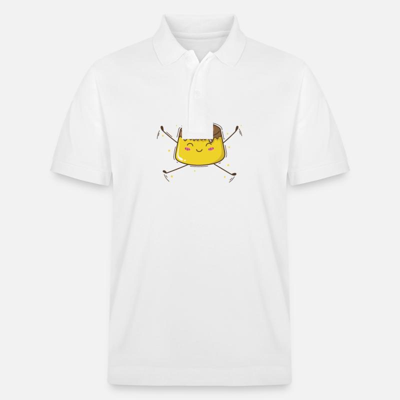süßer Pudding Vanille Essen - Stanley/Stella Unisex Bio-Poloshirt PREPSTER - Weiß