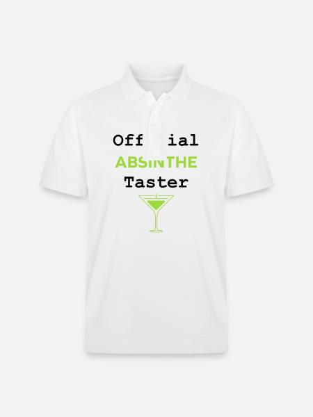 Official absinthe taster - Stanley/Stella Unisex Organic Polo Shirt PREPSTER - white