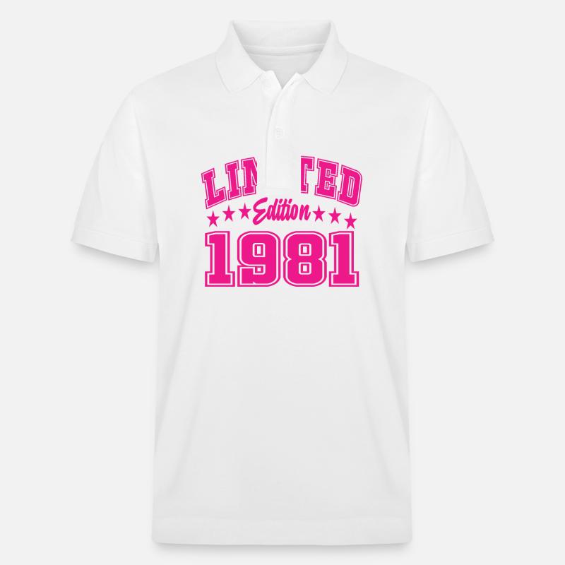 Limited Edition 1981 - Stanley/Stella Unisex Bio-Poloshirt PREPSTER - Weiß