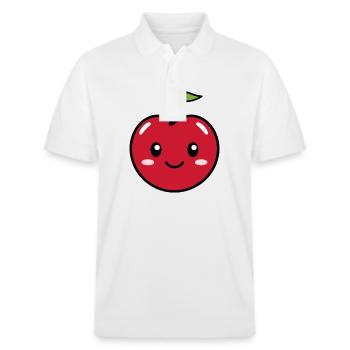 cerises - Polo PREPSTER bio Stanley/Stella Unisexe - blanc - Devant - Roxy (174cm) & Andy (188cm)