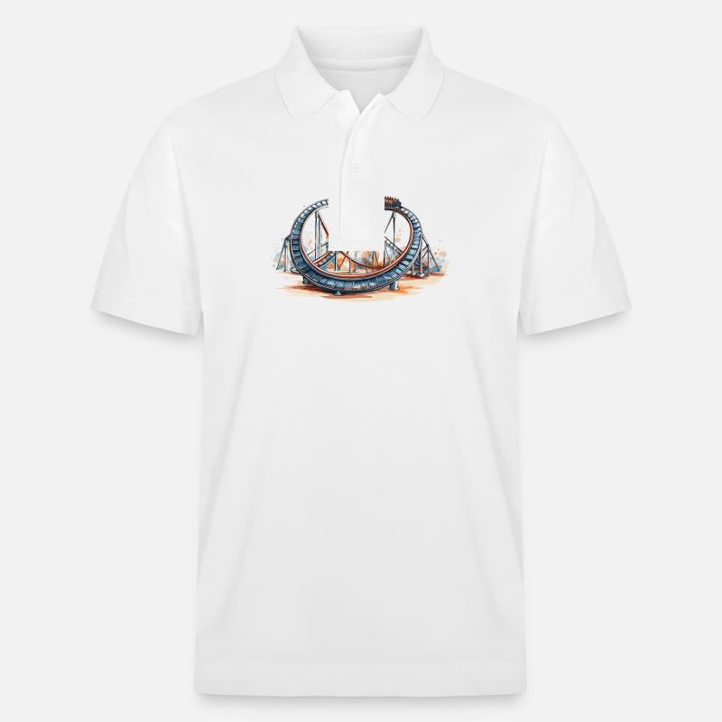 Freizeitpark Jahrmarkt Rummelplatz Kirmes - Stanley/Stella Unisex Bio-Poloshirt PREPSTER - Weiß