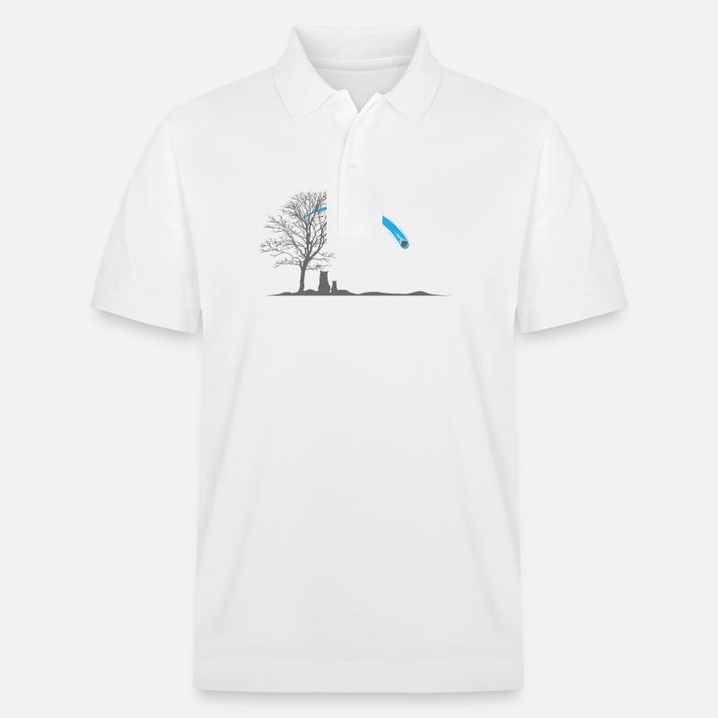 Sternschnuppe am dunklen Himmel - Stanley/Stella Unisex Bio-Poloshirt PREPSTER - Weiß