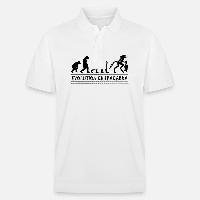 Kryptozoologen Chupacabra-Kreaturen Evolution - Stanley/Stella Unisex Bio-Poloshirt PREPSTER - Weiß