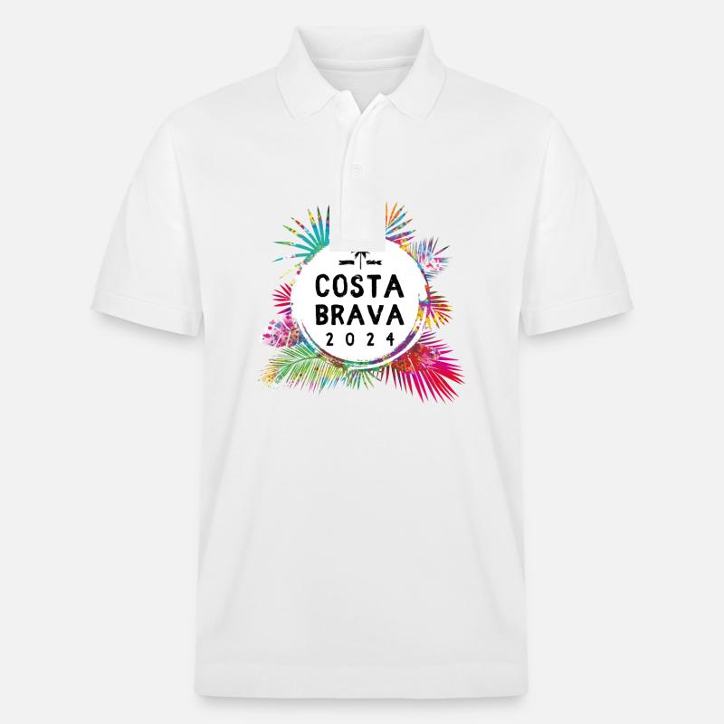 Costa Brava 2024 Bunt - Stanley/Stella Unisex Bio-Poloshirt PREPSTER - Weiß