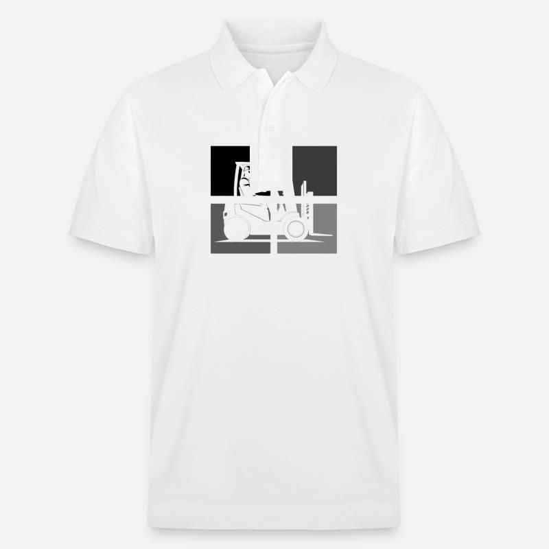 Gabelstaplerfahrer Lagerleiter Lagerist Berufe - Stanley/Stella Unisex Bio-Poloshirt PREPSTER - Weiß