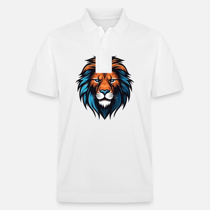 Löwe Kopf - Stanley/Stella Unisex Bio-Poloshirt PREPSTER - Weiß