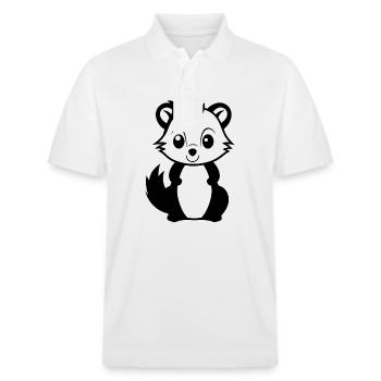 Stinktier - Stanley/Stella Unisex Bio-Poloshirt PREPSTER - Weiß - Vorne - Roxy (174cm) & Andy (188cm)