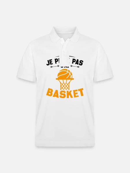 Je Peux Pas J'ai Basket Cadeau Joueur De Basket - Polo PREPSTER bio Stanley/Stella Unisexe - blanc