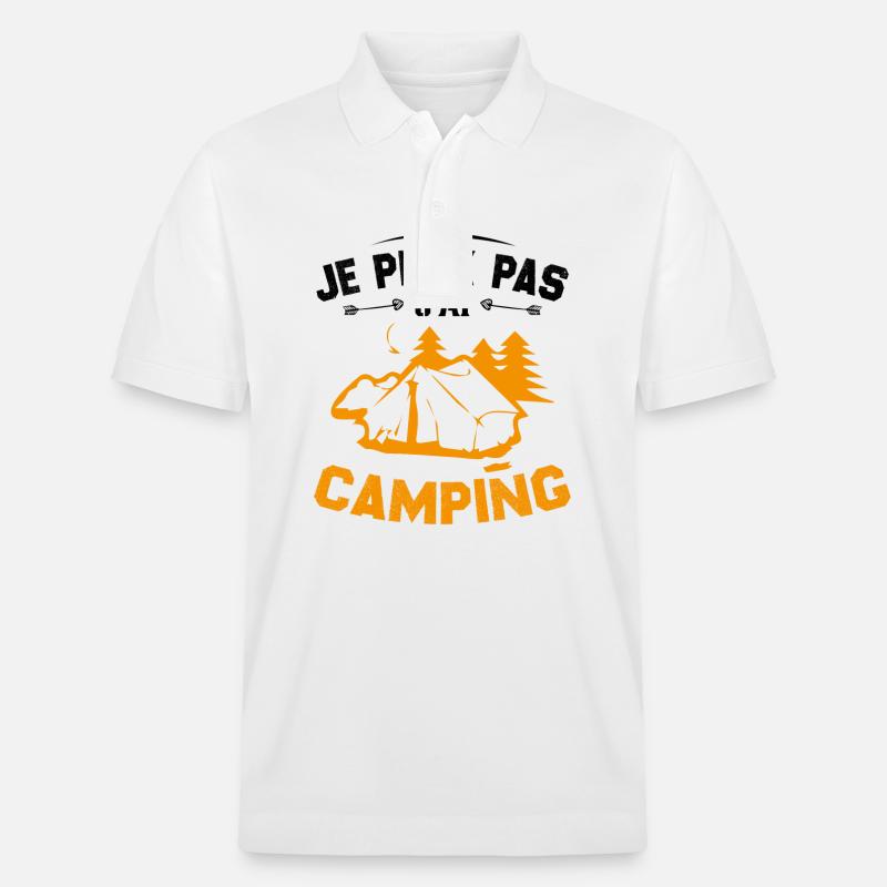 Je peux pas jai camping - Polo PREPSTER bio Stanley/Stella Unisexe - blanc