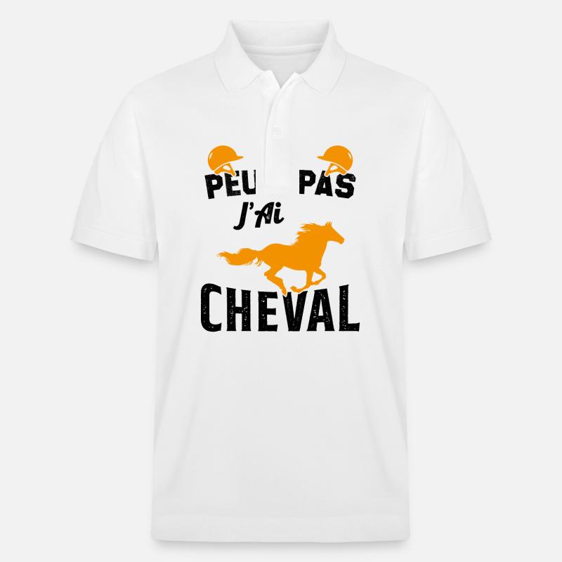 je peux pas jai cheval - Polo PREPSTER bio Stanley/Stella Unisexe - blanc
