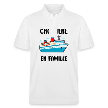 Croisière en famille - Polo PREPSTER bio Stanley/Stella Unisexe - blanc - Devant - Roxy (174cm) & Andy (188cm)