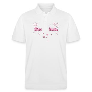 Buchhaltung Abschluss-Geschenk Buchhalterin - Stanley/Stella Unisex Bio-Poloshirt PREPSTER - Weiß - Vorne - Roxy (174cm) & Andy (188cm)