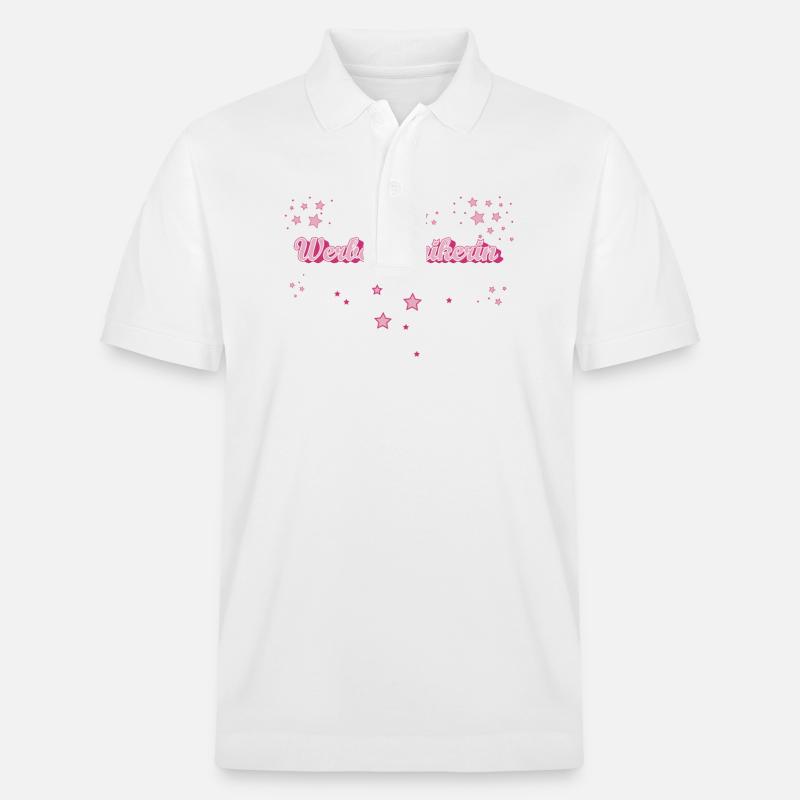 Werbegestalter Abschluss-Geschenk Werbetechnikerin - Stanley/Stella Unisex Bio-Poloshirt PREPSTER - Weiß