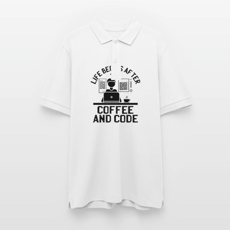 Kaffee-Codierung Programmierer Programmierer Entwickler Nerd Coff Stanley/Stella Unisex Bio-Poloshirt PREPSTER