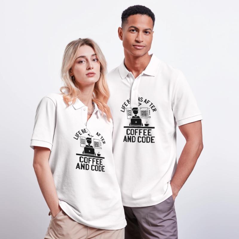 Café Codage Programmeur Codeur Développeur Nerd Coff Polo PREPSTER bio Stanley/Stella Unisexe