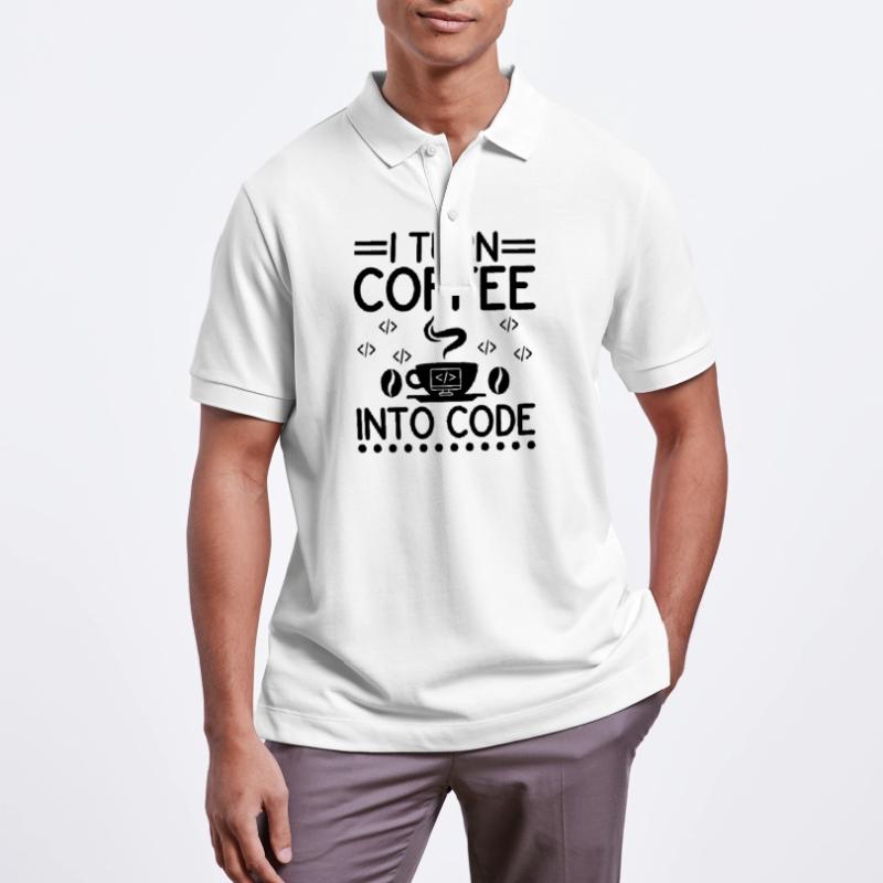 Kaffee-Codierung Programmierer Programmierer Entwickler Nerd Coff Stanley/Stella Unisex Bio-Poloshirt PREPSTER