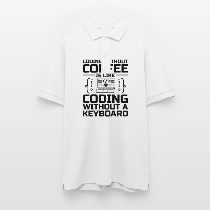 Coffee Coding Programmer Coder Developer Nerd Coff Stanley/Stella Unisex Organic Polo Shirt PREPSTER