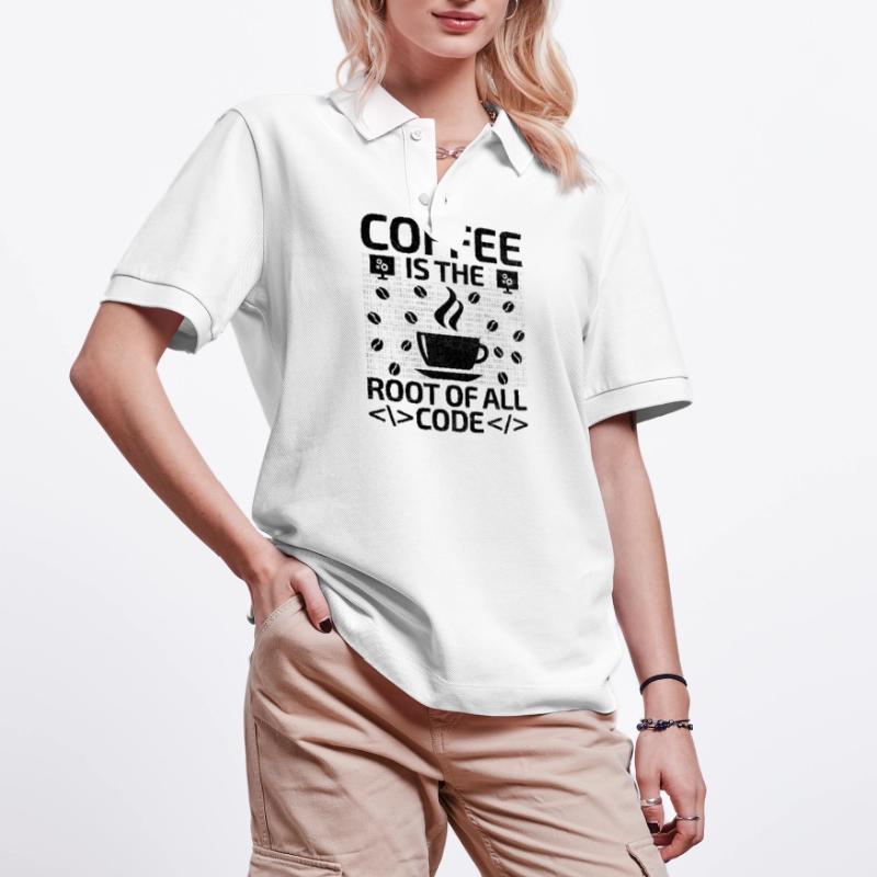 Café Codage Programmeur Codeur Développeur Nerd Coff Polo PREPSTER bio Stanley/Stella Unisexe