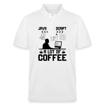 Coffee Coding Programmer Coder Developer Nerd Coff - Stanley/Stella Unisex Organic Polo Shirt PREPSTER - white - Front - Roxy (174cm) & Andy (188cm)