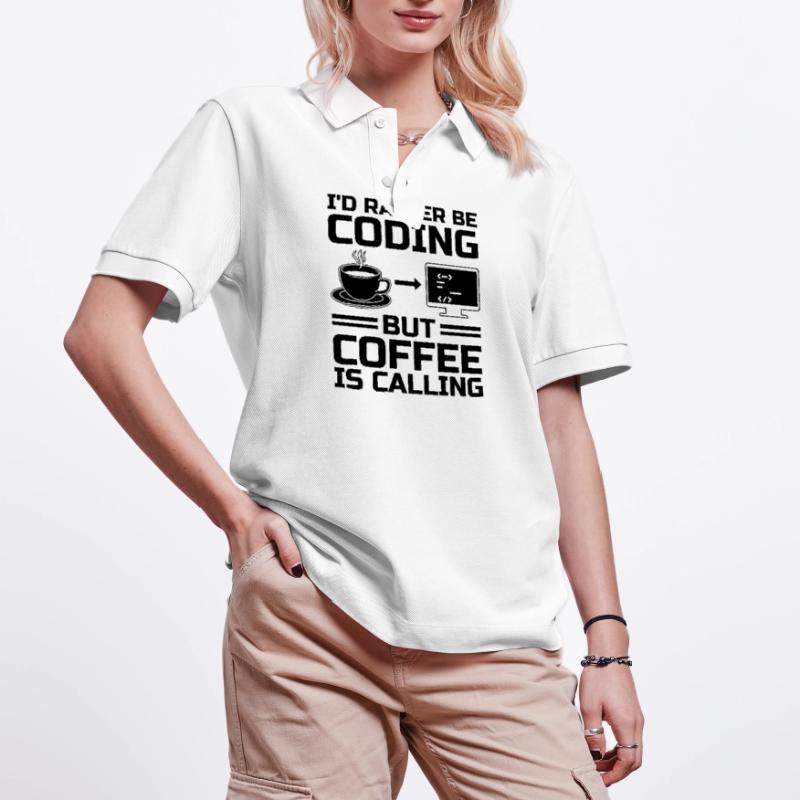 Kaffee-Codierung Programmierer Programmierer Entwickler Nerd Coff Stanley/Stella Unisex Bio-Poloshirt PREPSTER