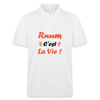 Rhum - Polo PREPSTER bio Stanley/Stella Unisexe - blanc - Devant - Roxy (174cm) & Andy (188cm)