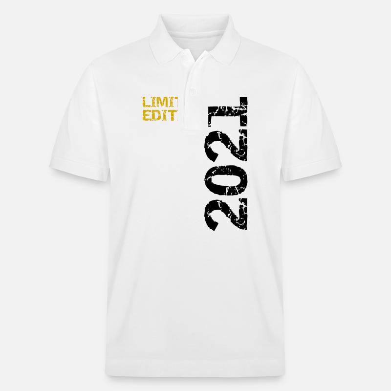 2021 Décoration de cadeau d’anniversaire en édition limitée - Polo PREPSTER bio Stanley/Stella Unisexe - blanc