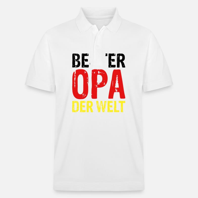 Bester Opa Der Welt - Stanley/Stella Unisex Bio-Poloshirt PREPSTER - Weiß